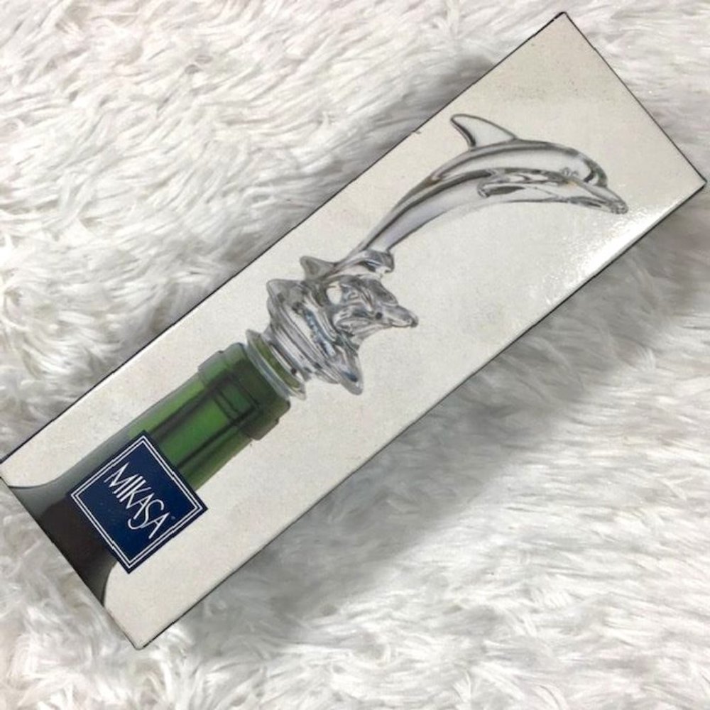 Mikasa Austria Lead Crystal Dolphin Bottle Stopper